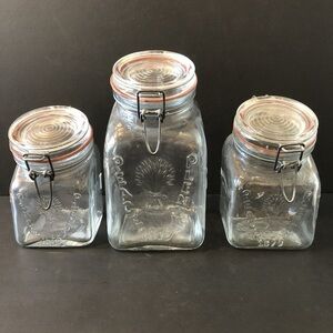 Granny’s Products Inc. Crownford Jars 1968 Made In Italy Lot Of 3